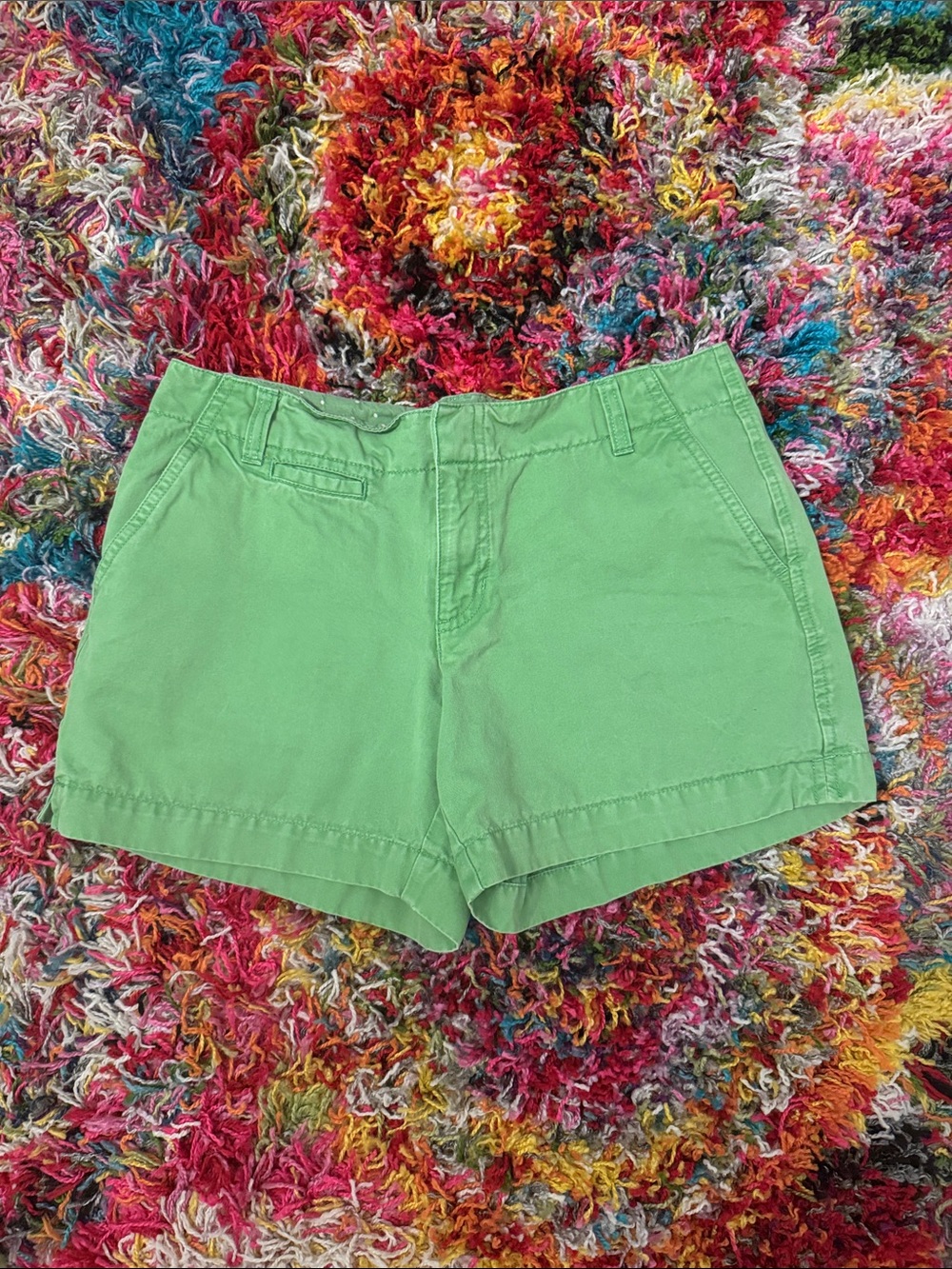 Early 2000s 100% Cotton Low Waist Vintage Women’s Green Shorts